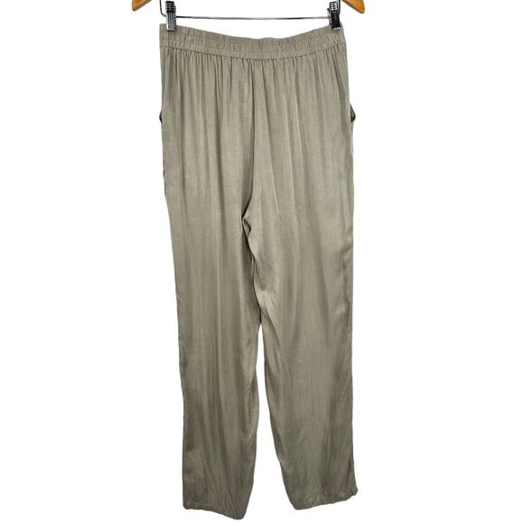 Rumoured Riverside Trouser Pant Silky Gray Wide Leg High Rise size Large - Picture 6 of 8